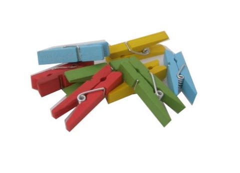 Kolíčky dřevěné barevné 3,5cm/100ks
